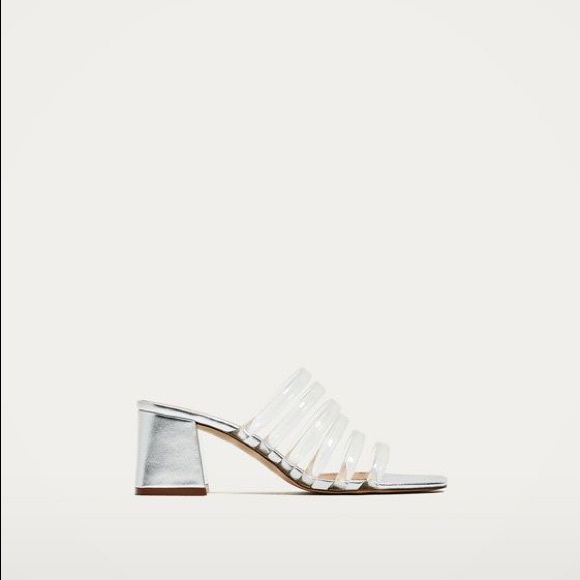 clear mules zara